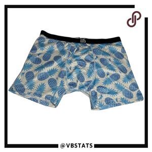 Warriors & Scholars Men's Pineapple Trunk Boxer Briefs Blue Size 3XL